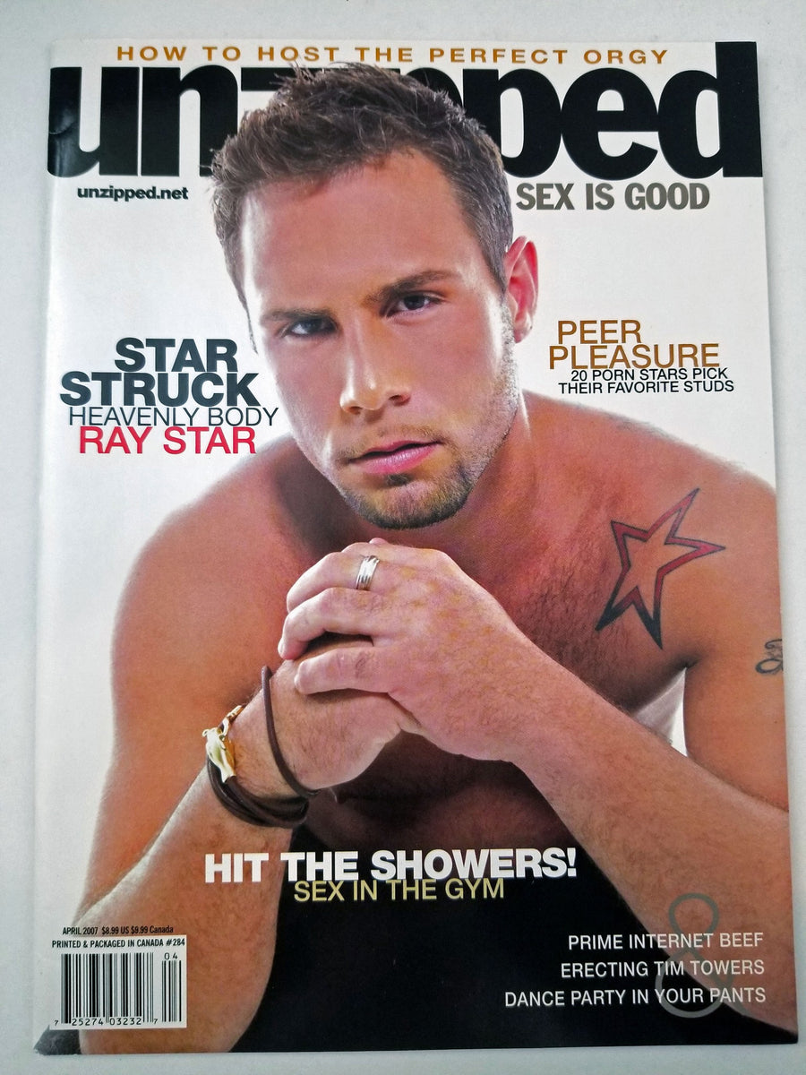 Unzipped April 2007 - Ray Star, Sex In The Gym - Gay Adult Magazine –  Discreet Retail