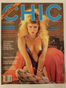 Chic October 1987 - Blonde Bitch In Nasty Nylons, Kinky Cartoons- Adult Magazine