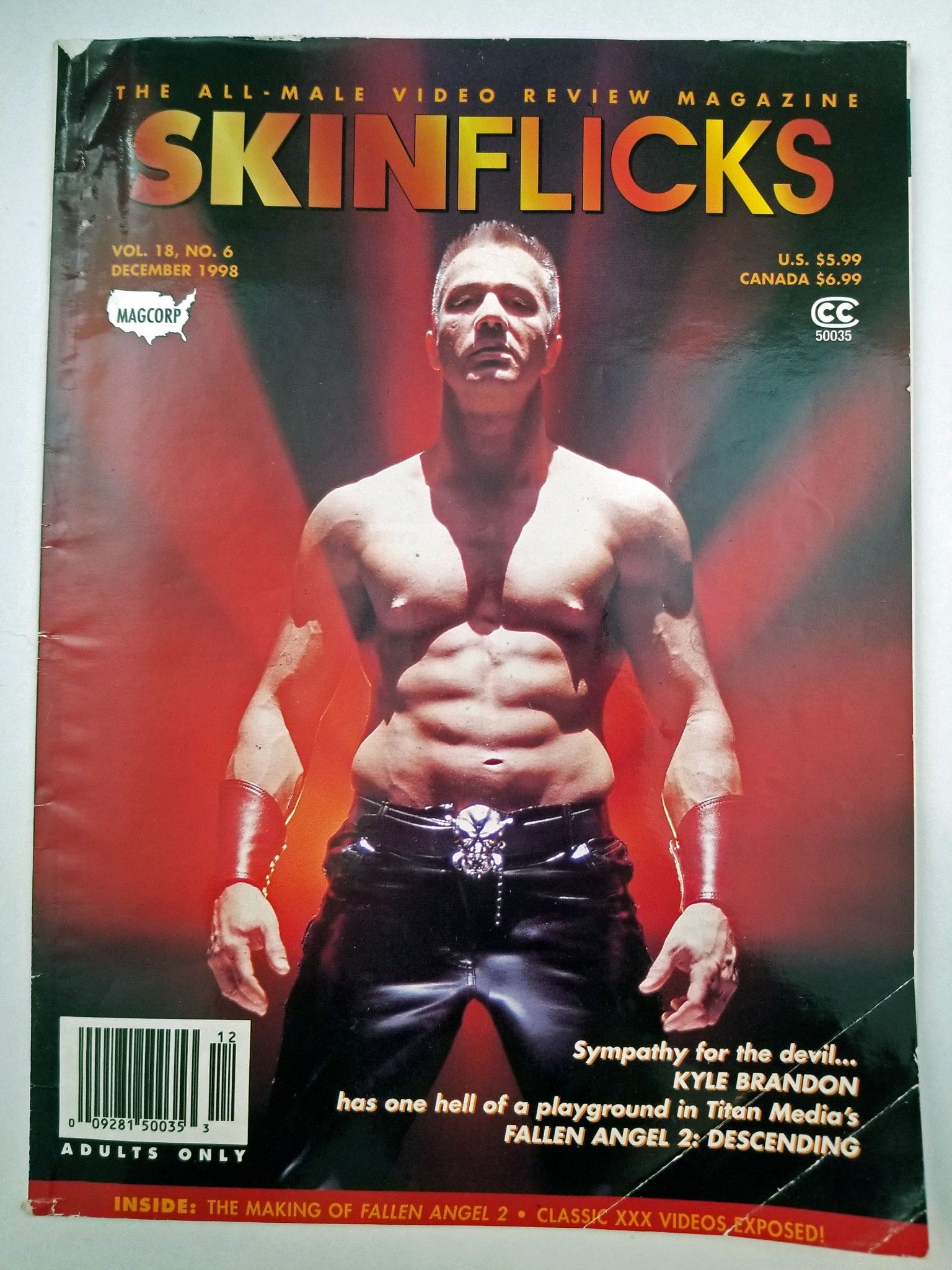 Skinflicks December 1998 Vol. 18 No. 6 - Magcorp - Gay Adult Magazine –  Discreet Retail