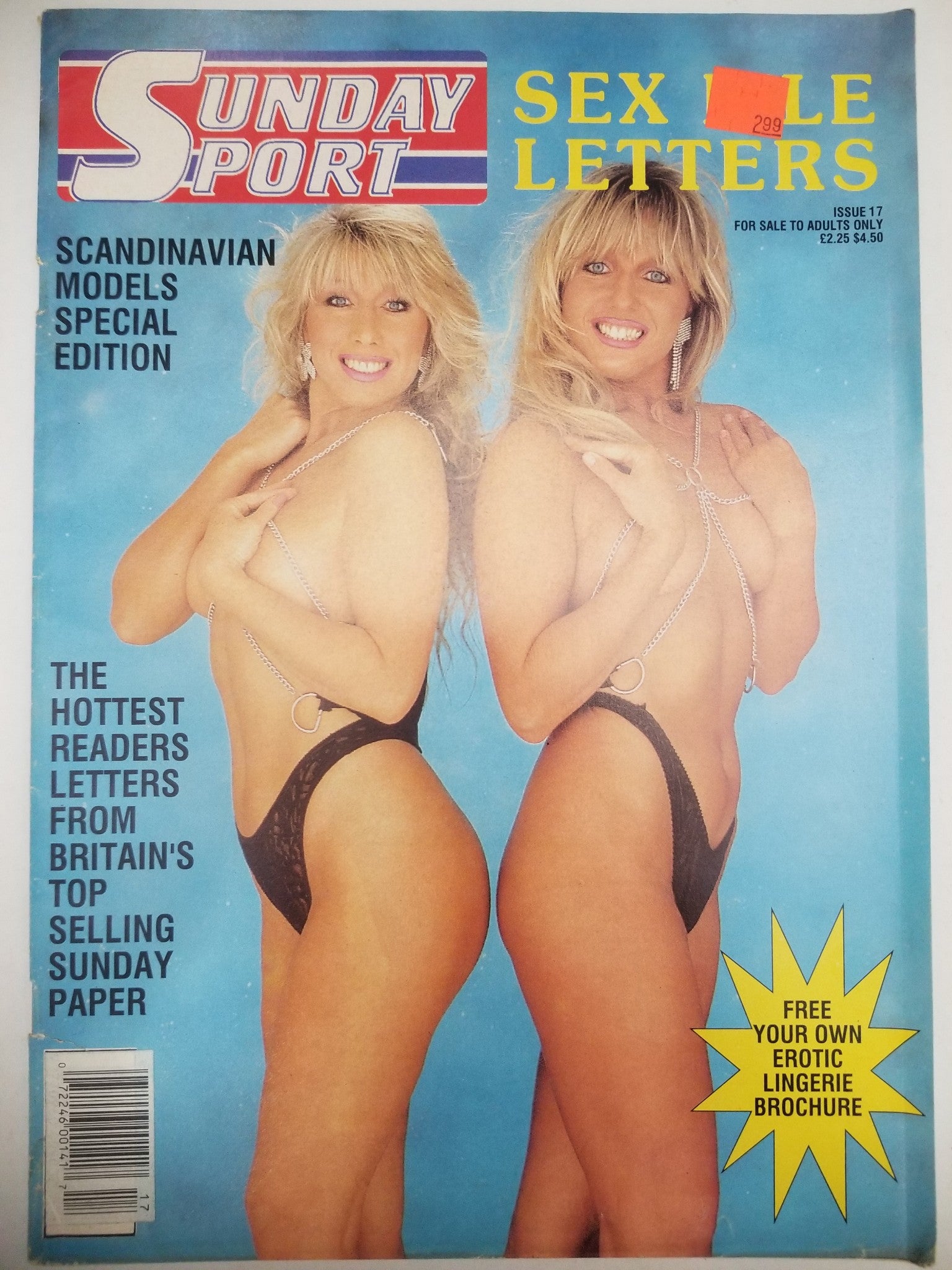 Sunday Sport Sex File Letters No. 17 - Tall Format Adult Magazine –  Discreet Retail