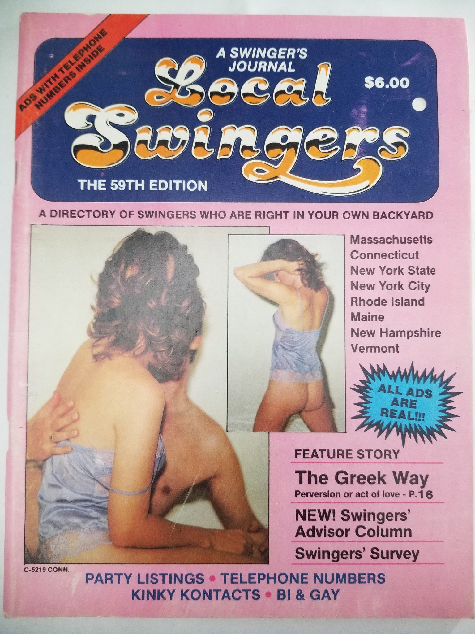 Local Swingers 59th Edition November/December 1983 - Adult Magazine –  Discreet Retail